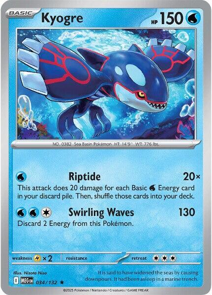 Kyogre 034/132 Holo from Mega Evolution