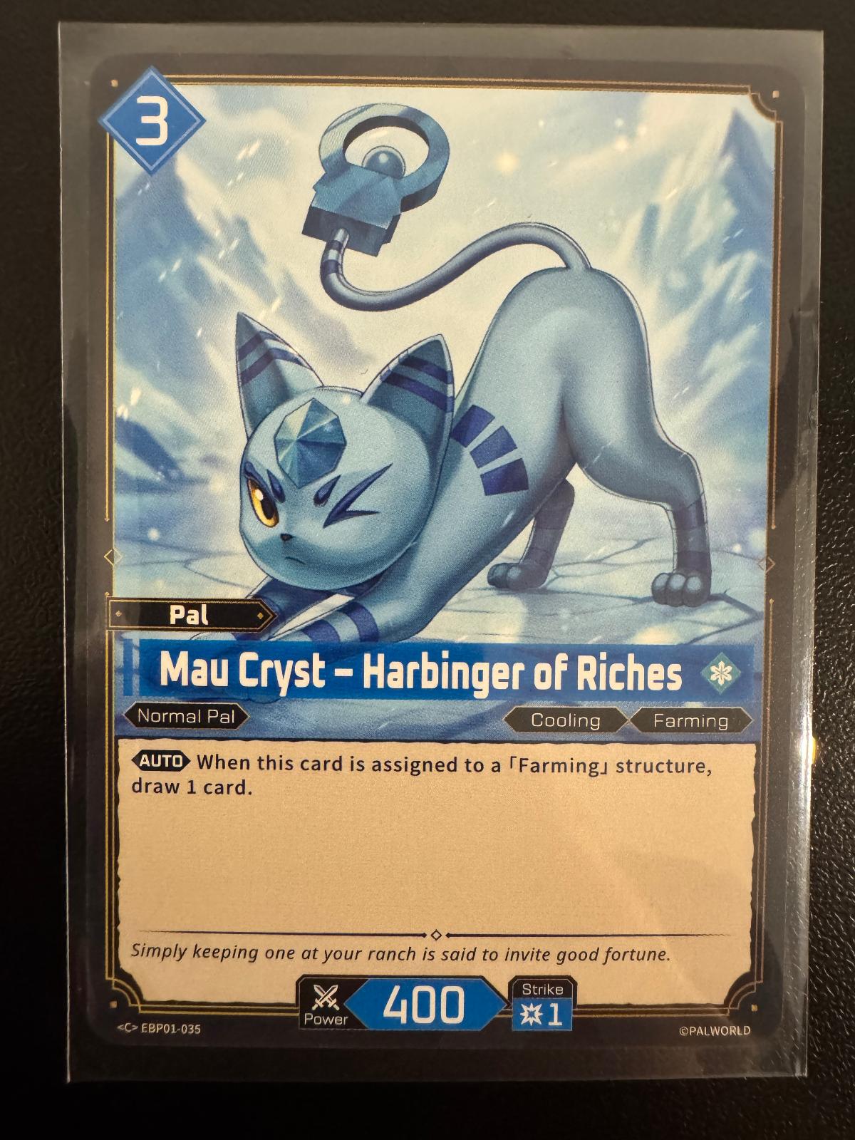 Mau Cryst – Harbinger of Riches EBP01-035 Common card from Dawn of Palpagos