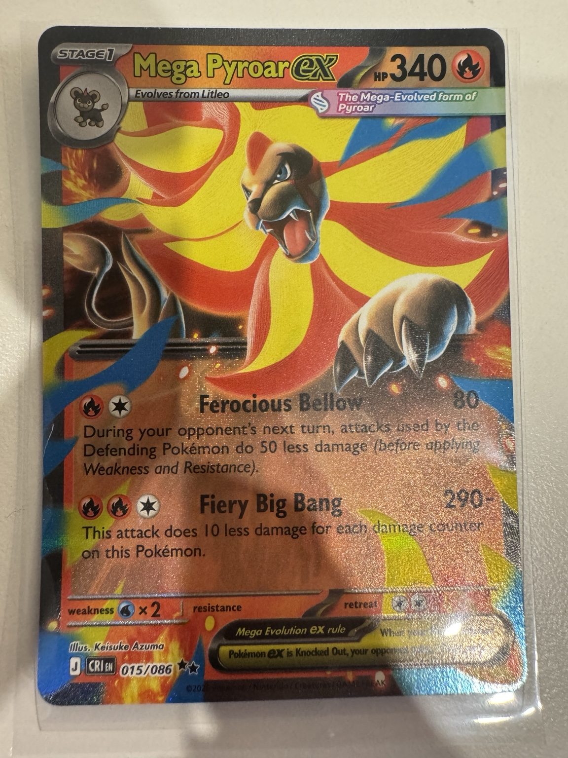 Mega Pyroar ex 015/086 Double Rare – Chaos Rising