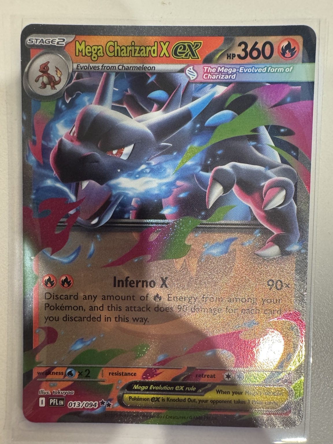 Mega Charizard X ex 013/094 Double Rare – Phantasmal Flames