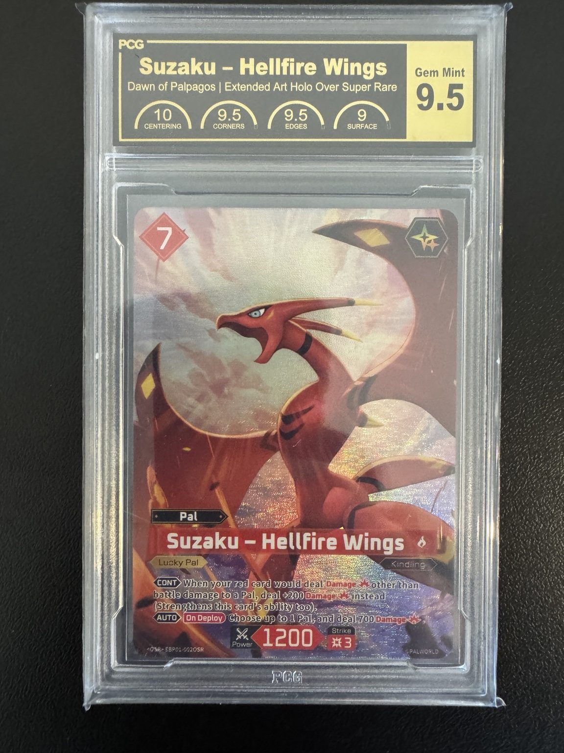 Palworld Suzaku – Hellfire Wings EBP01-042 OSR PCG 9.5 Gem Mint