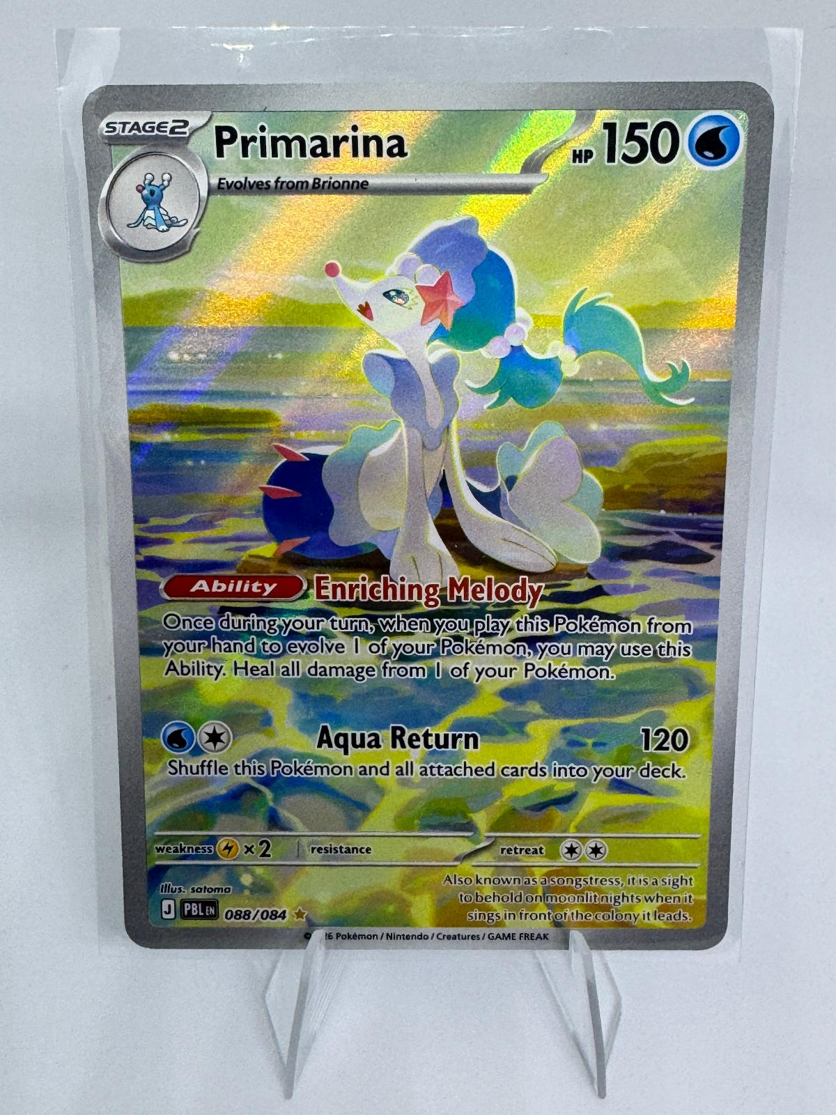 Primarina 088/084 Pokemon card