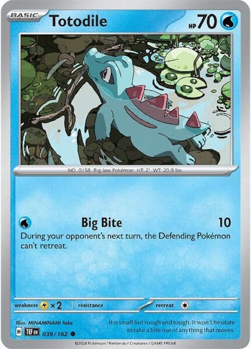 Totodile 039/162 Reverse Holo from Temporal Forces