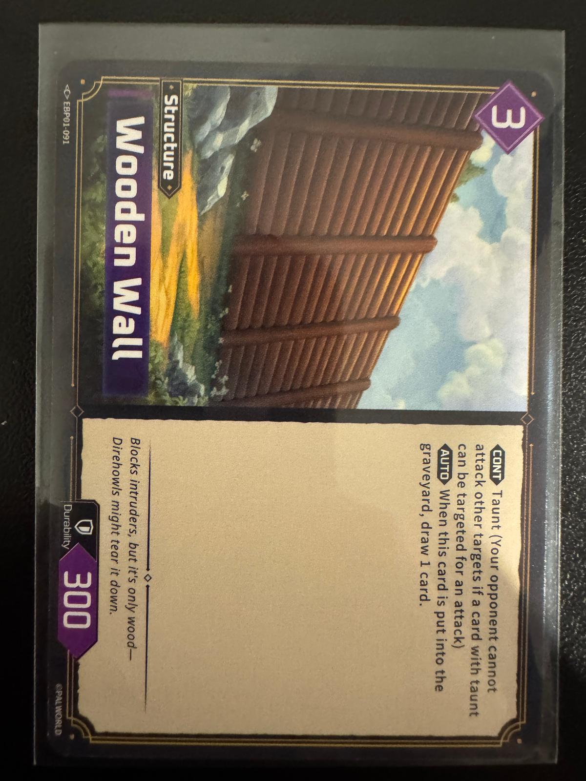 Wooden Wall EBP01-091 Common card from Dawn of Palpagos