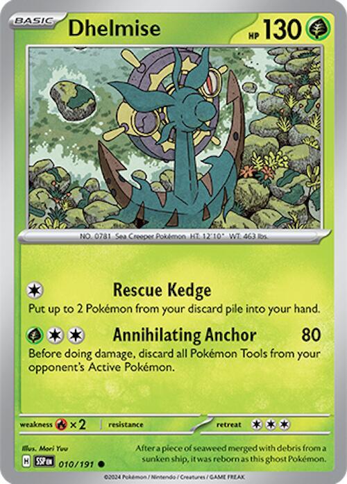 Dhelmise 010/191 Reverse Holo from Surging Sparks