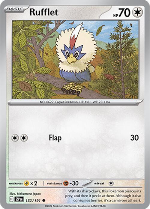 Rufflet 152/191 Reverse Holo from Surging Sparks