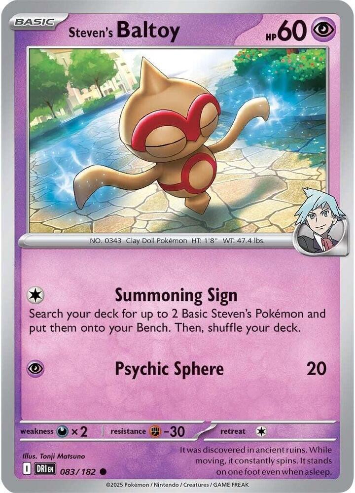 Steven's Baltoy 083/182 Reverse Holo from Destined Rivals