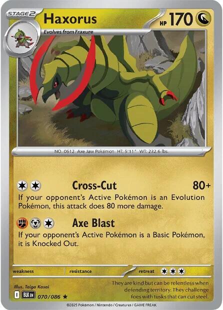 Haxorus 070/086 Holo from Black Bolt