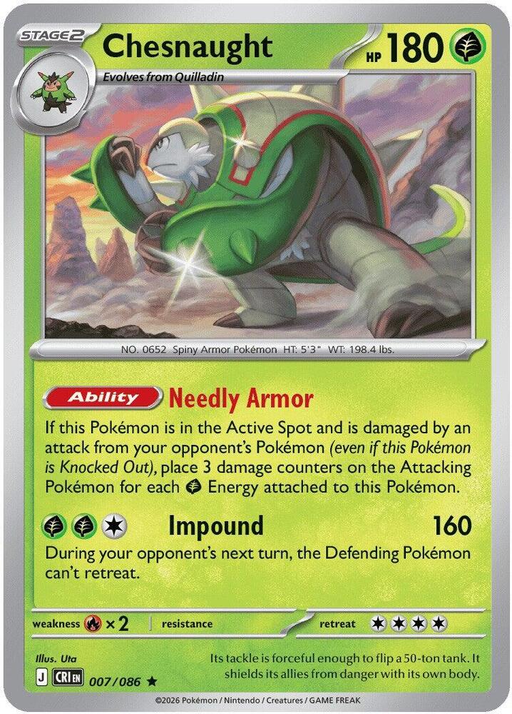 Chesnaught 007/086 Holo from Chaos Rising
