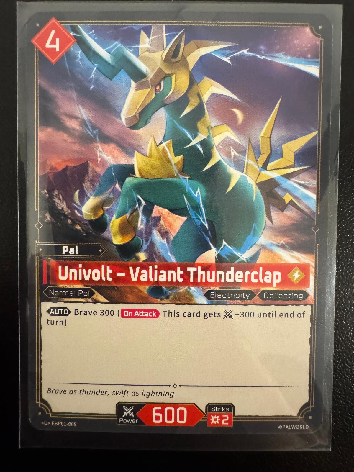 Univolt – Valiant Thunderclap EBP01-009 Uncommon card from Dawn of Palpagos
