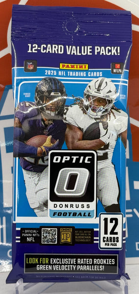 2025 Panini Donruss Optic NFL Value Pack – 12 Cards sealed trading card pack