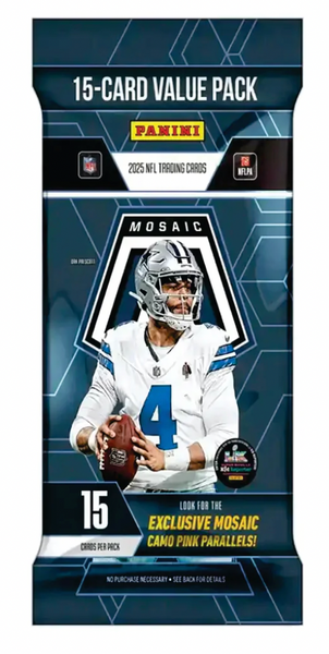 2025 Panini Mosaic NFL Fat Pack – 15 Cards sealed trading card pack