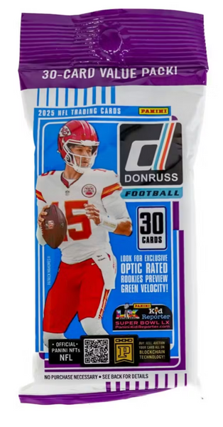 2025 Panini Donruss NFL Jumbo Value Pack – 30 Cards sealed trading card pack