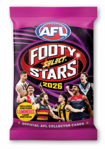 2026 Select AFL Footy Stars Retail Pack – 9 Cards sealed trading card pack