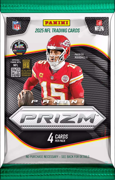 2025 Panini Prizm NFL Retail Pack – 4 Cards sealed trading card pack