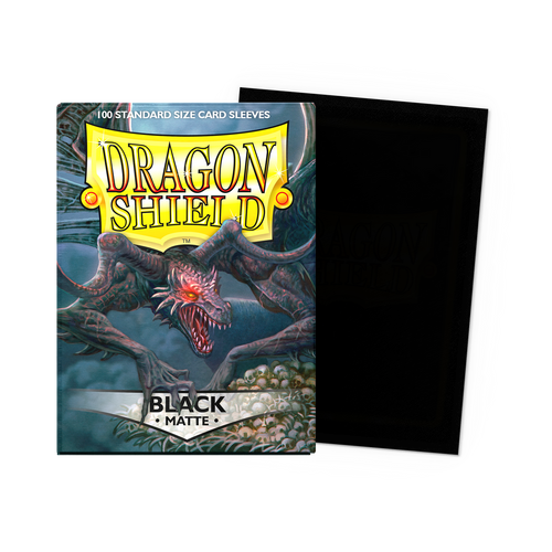 Dragon Shield Matte Black standard trading card sleeves 100 pack