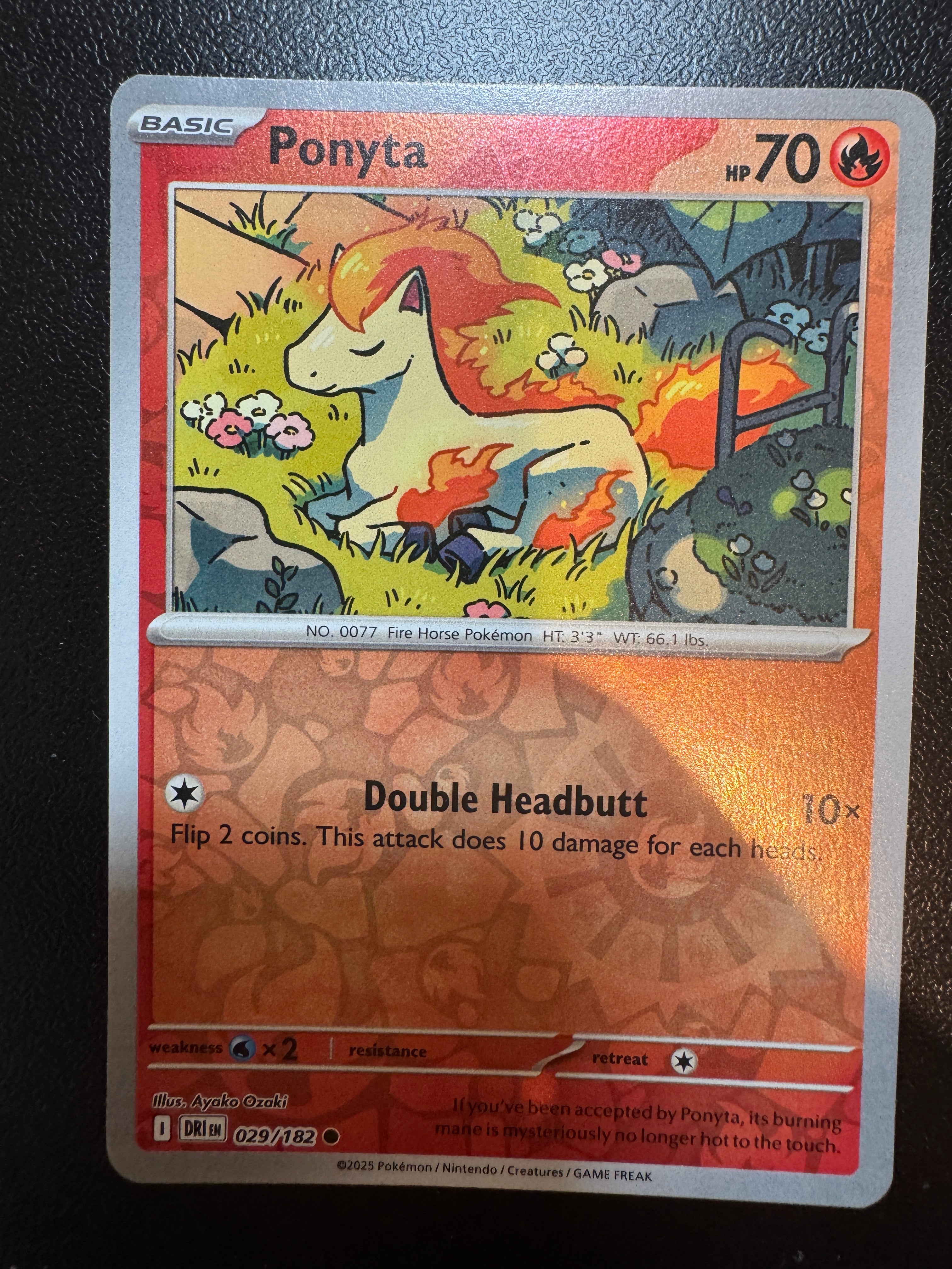 Pokémon Ponyta 029/182 Common Reverse Holo – Destined Rivals NM