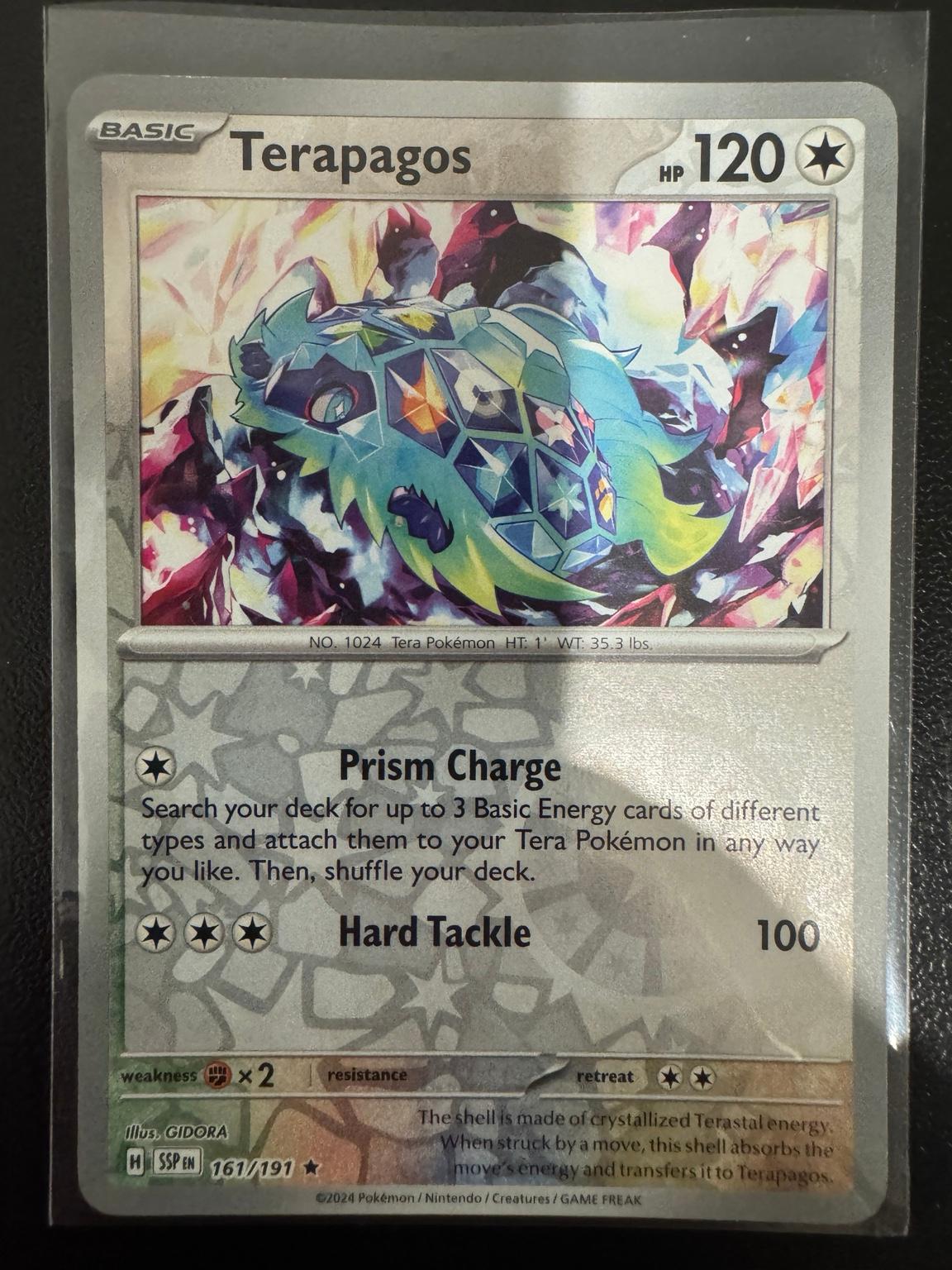 Pokémon Terapagos 161/191 Rare Reverse Holo – Miscellaneous Cards & Products NM card photo