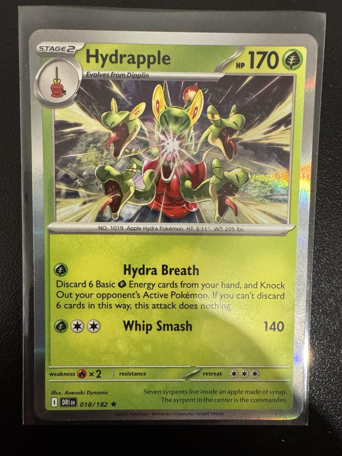 Pokémon Hydrapple 018/182 Holo Rare – Destined Rivals NM card photo