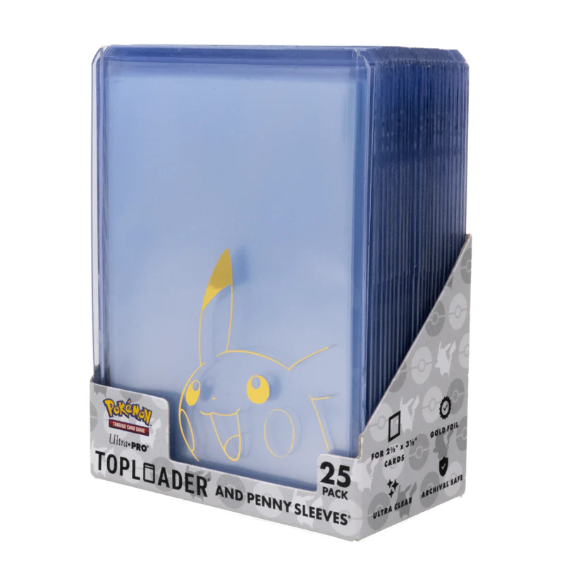 Ultra PRO Pokémon Pikachu Toploader & Penny Sleeves – 25 Pack